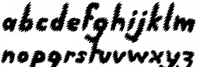 Running Scared Schriftart Kleinbuchstaben