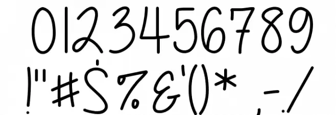 Running for a cause Font OTHER CHARS