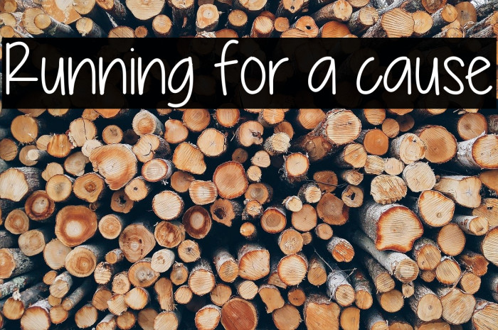 Running for a cause Font examples