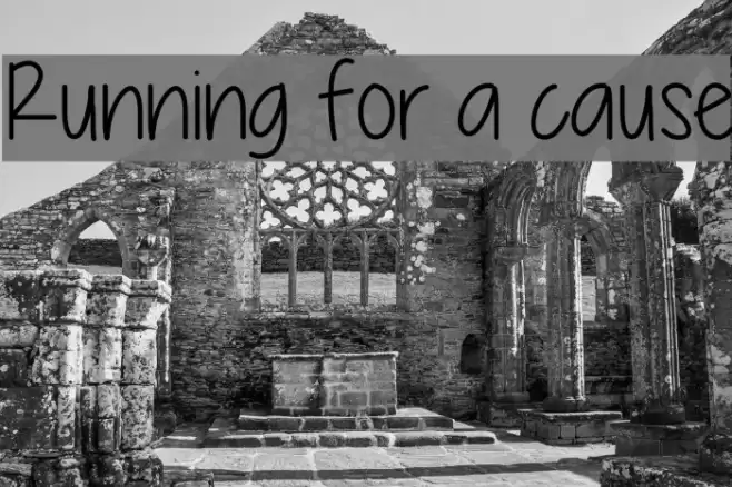 Running for a cause Font examples