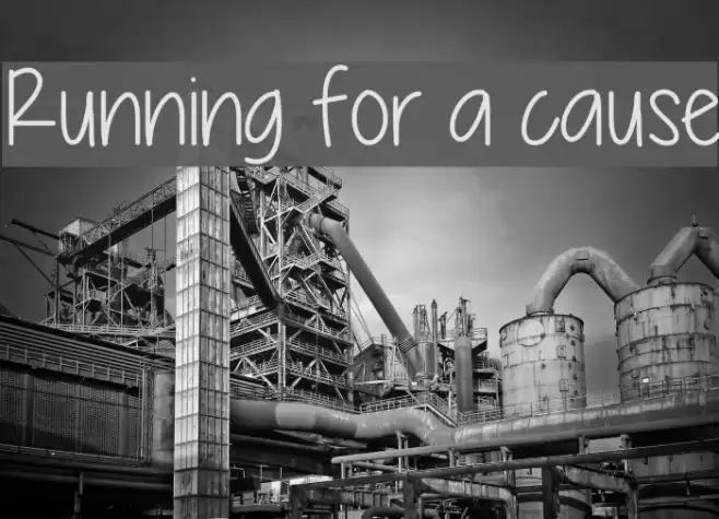 Running for a cause Font examples