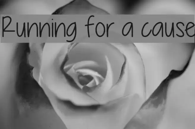Running for a cause Font examples