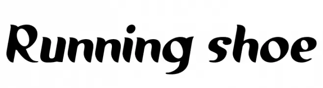 Running shoe  les polices de caractères gratuit tlcharger