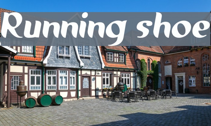 Running shoe Font examples