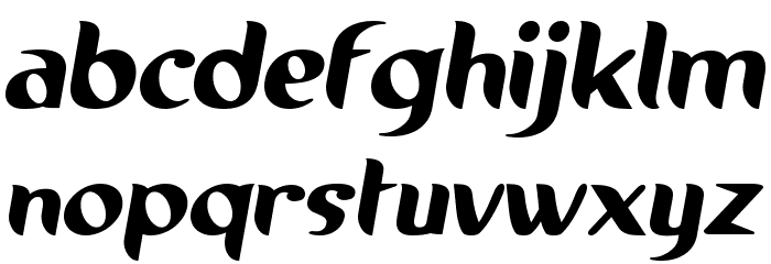 Running shoe Font LOWERCASE