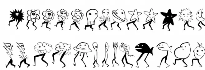 RunningGnomes Caratteri MINUSCOLO