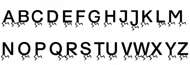 RunningLetters Schriftart Groß