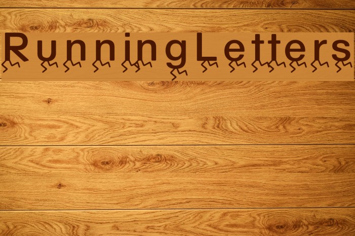 RunningLetters Font examples