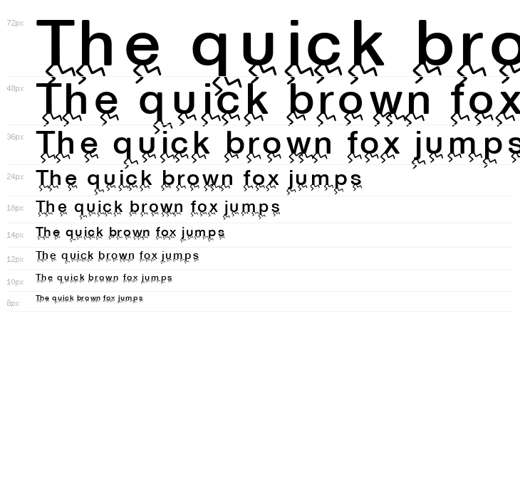 RunningLetters Waterfall