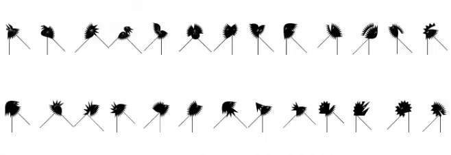 RunningZigzags Schriftart Groß