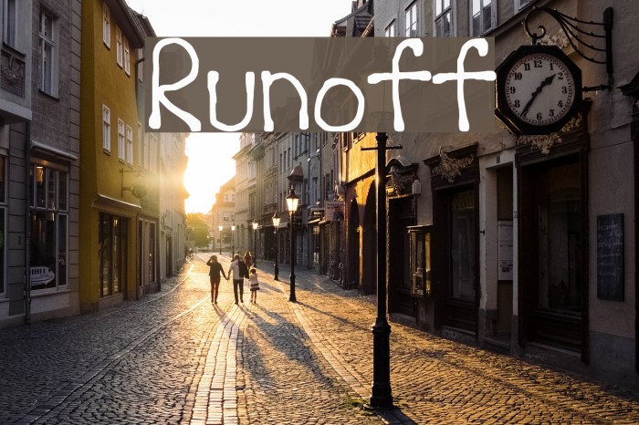 Runoff Font examples