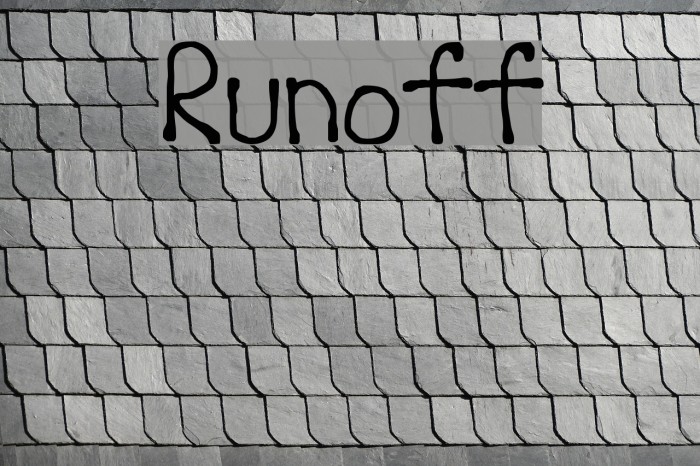 Runoff Font examples
