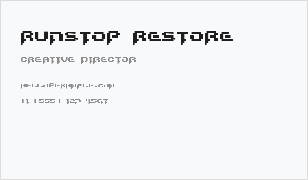 Runstop Restore Business Card