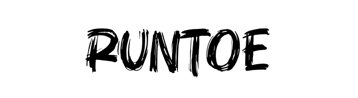Runtoe  フリーフォントのダウンロード
