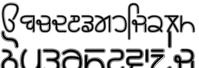 Rupe Border Heavy Font LOWERCASE