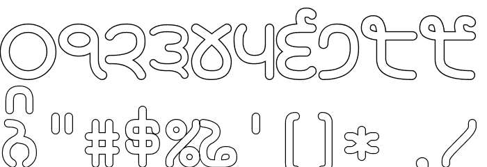 Rupe Outline Black Font OTHER CHARS