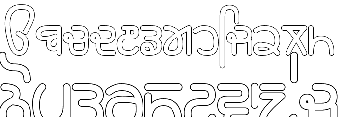 Rupe Outline Black Font LOWERCASE