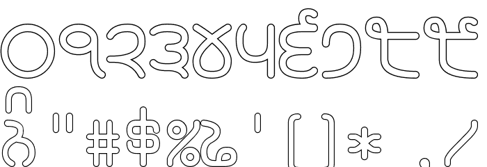 Rupe Outline Bold Caratteri ALTRI CARATTERI