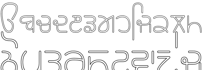 Rupe Outline Book Font LOWERCASE