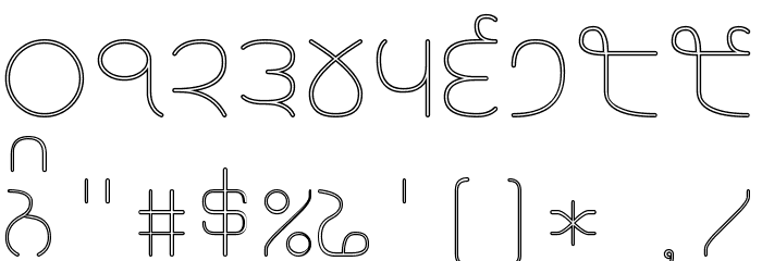 Rupe Outline Extra Light Font OTHER CHARS