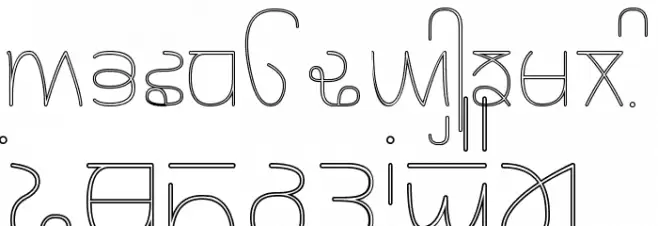 Rupe Outline Extra Light Font UPPERCASE