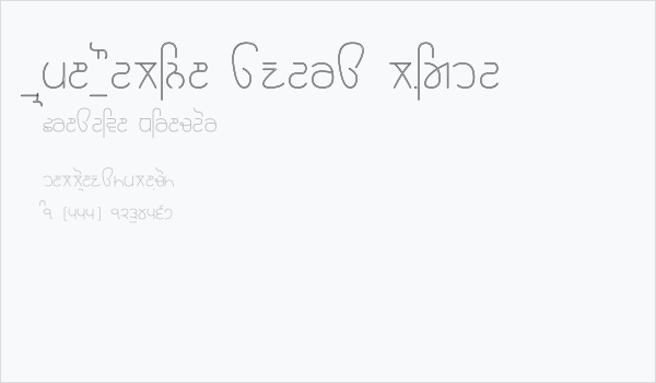 Rupe Outline Extra Light Business Card