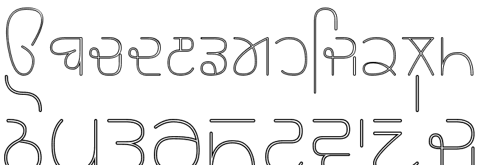 Rupe Outline Extra Light Font LOWERCASE