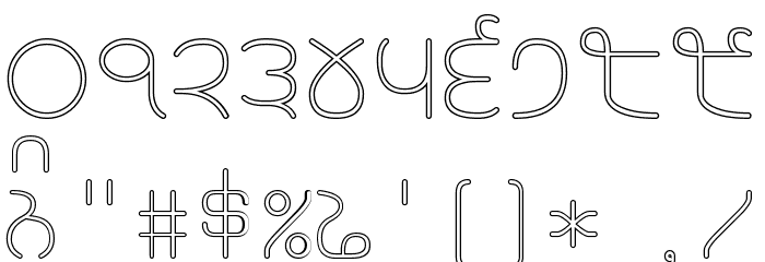 Rupe Outline Light Font OTHER CHARS