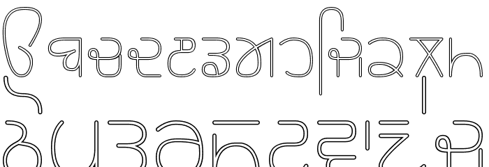 Rupe Outline Light Font LOWERCASE