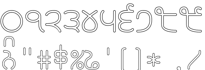 Rupe Outline Medium Font OTHER CHARS