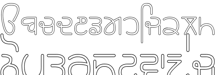 Rupe Outline Medium Font LOWERCASE