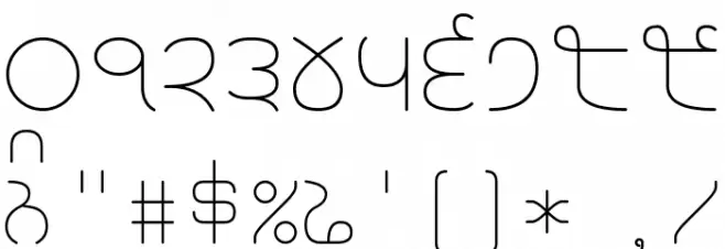 Rupe Thin Font OTHER CHARS