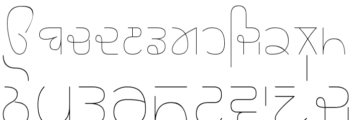 Rupe Ultra Thin Font LOWERCASE