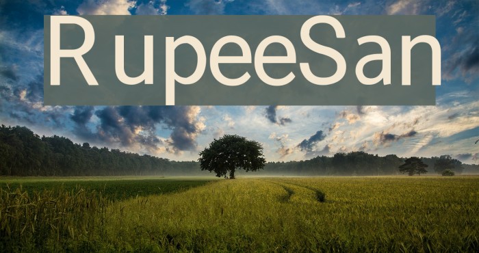 RupeeSan Font examples