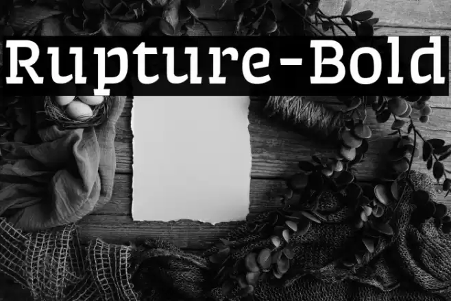 Rupture-Bold Font examples