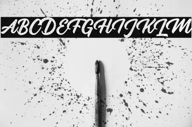 Rupture-Stamp Font examples