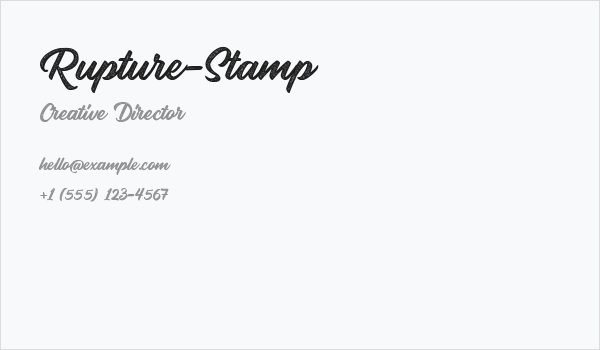 Rupture-Stamp Business Card