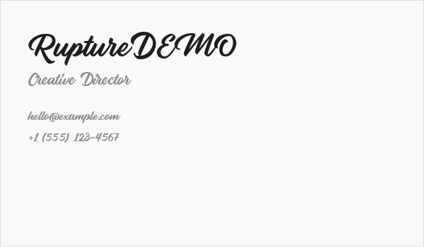 RuptureDEMO Business Card