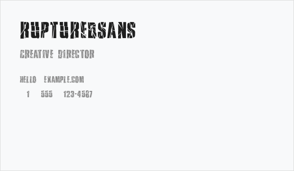 RupturedSans Business Card