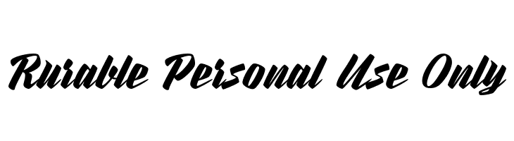 Rurable Personal Use Only Font