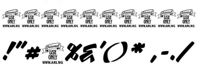 Rurable Personal Use Only Font OTHER CHARS