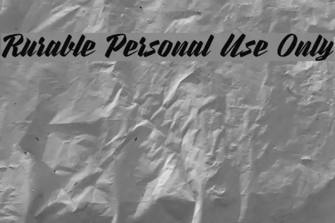 Rurable Personal Use Only Font examples