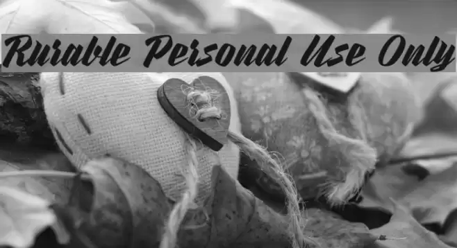 Rurable Personal Use Only Font examples
