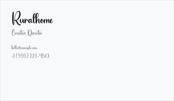 Ruralhome Business Card