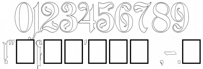 Ruritania-Outline Font OTHER CHARS