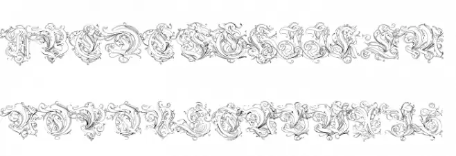 Ruritania-Outline Fonte MAIÚSCULAS