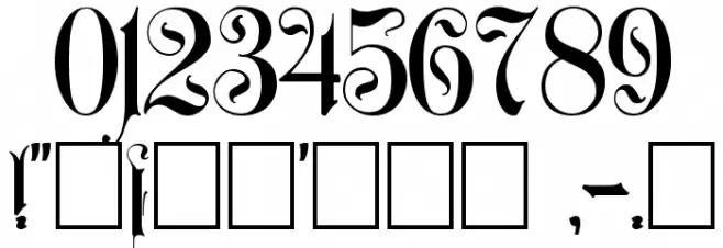Ruritania フォント その他の文字