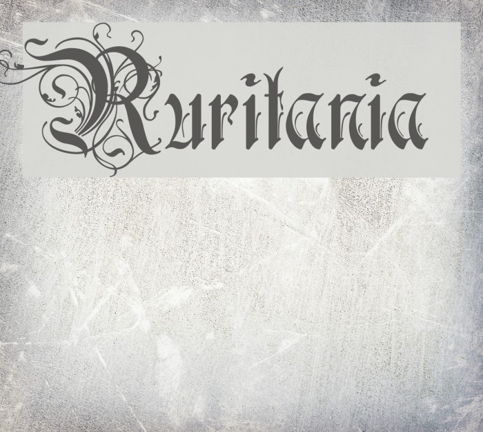 Ruritania フォント examples