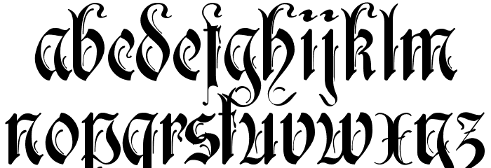 Ruritania Font LOWERCASE
