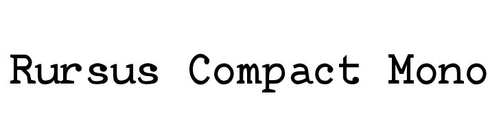 Rursus Compact Mono  नि: शुल्क फ़ॉन्ट्स डाउनलोड